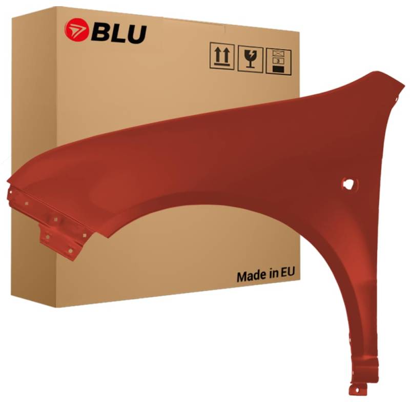BLU Premium Kotflügel Passend für Skoda Fabia I (6Y) 9770 Links Orange | 1999-2007 | Vorderseite Vorne | Verzinkt & Lackiert | Einbaufertig von BLU