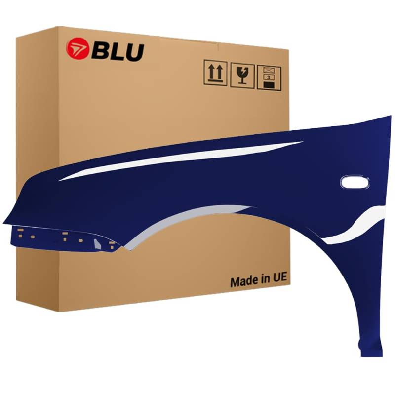 BLU Premium Kotflügel Passend für VW Volkswagen Golf IV 4 LC5H Links Blau | 1997-2006 | Vorderseite Vorne | Verzinkt & Lackiert| Einbaufertig von BLU