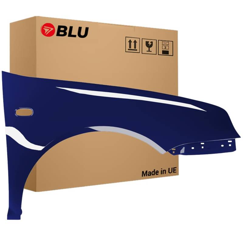 BLU Premium Kotflügel Passend für VW Volkswagen Golf IV 4 LC5H Rechts Blau | 1997-2006 | Vorderseite Vorne | Verzinkt & Lackiert| Einbaufertig von BLU