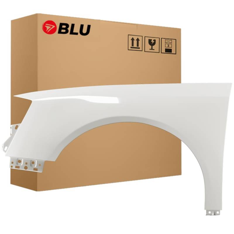 BLU Premium Kotflügel Passend für VW Volkswagen Passat B6 LB9A Links Weiss | 2005-2010 | Vorderseite Vorne | Verzinkt & Lackiert | Einbaufertig von BLU