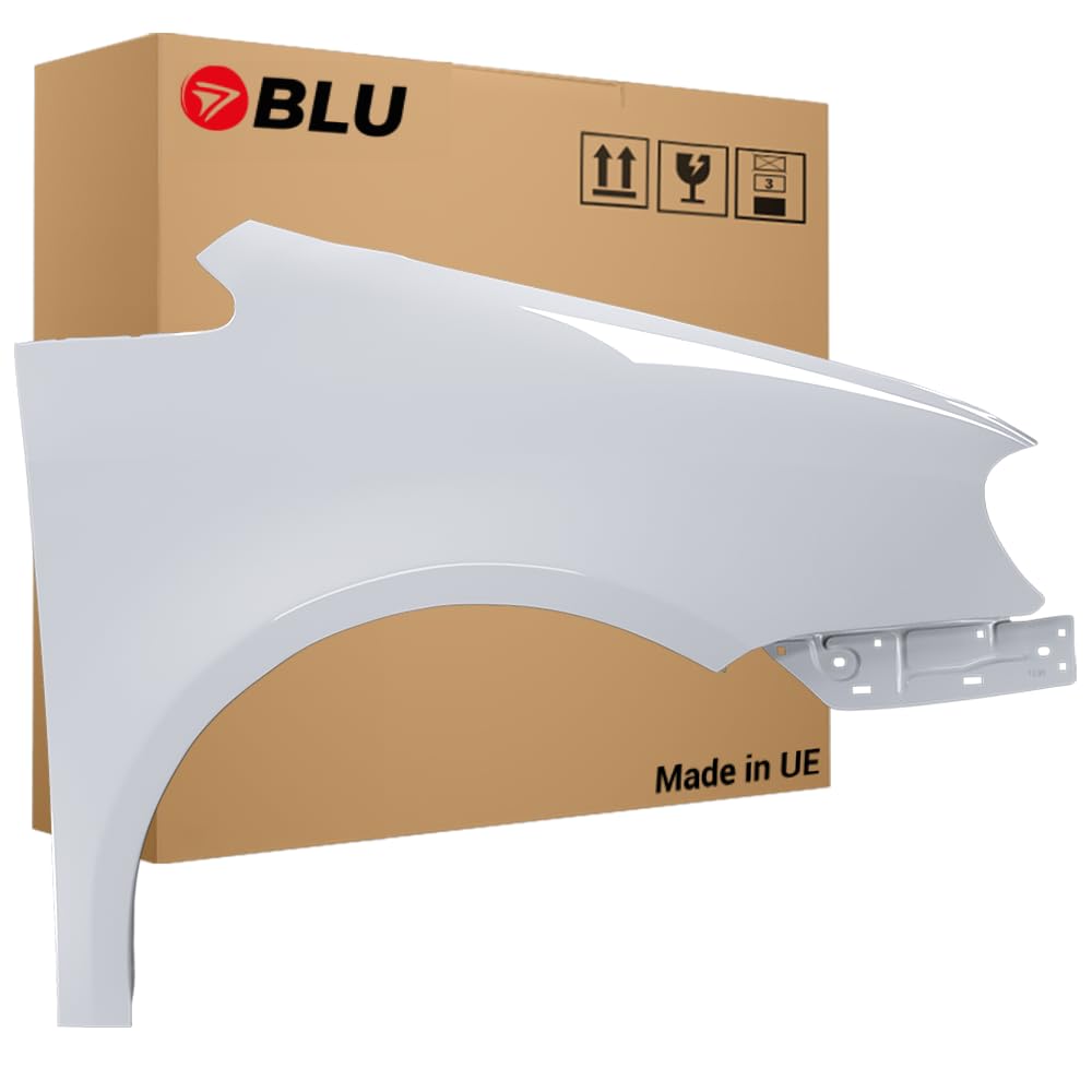 BLU Premium Kotflügel Passend für VW Volkswagen Touran 1T1 LA7W Rechts Silber | 2003-2006 | Vorderseite Vorne | Verzinkt & Lackiert | Einbaufertig von BLU