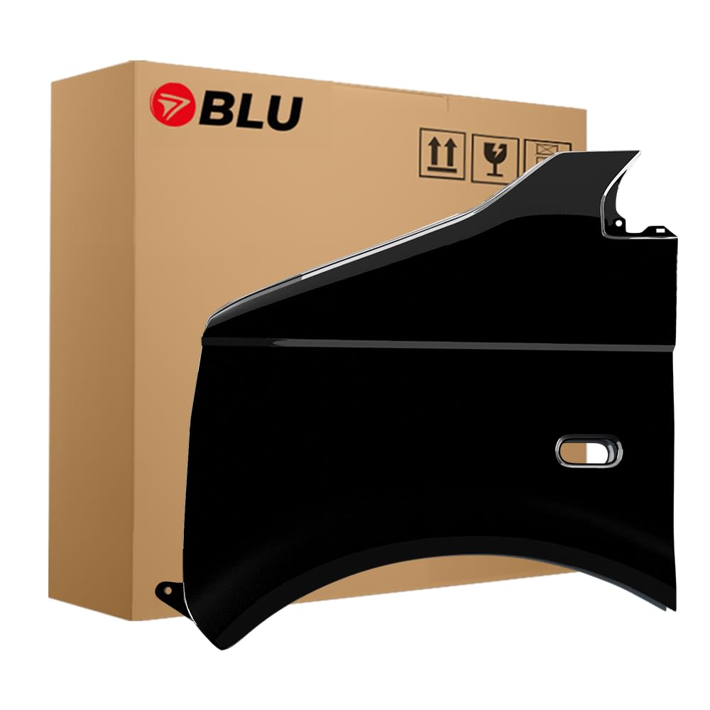 BLU Premium Kotflügel Passend für VW Volkswagen Transporter T5 / Multivan LC9X Links Schwarz | 2003-2015 | Vorderseite Vorne | Verzinkt & Lackiert | Einbaufertig von BLU