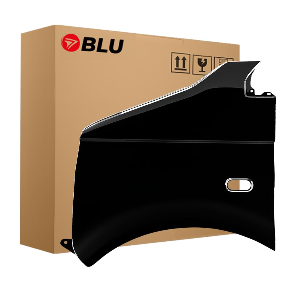 BLU Premium Kotflügel Passend für VW Volkswagen Transporter T5 / Multivan LC9Z Links Schwarz | 2003-2015 | Vorderseite Vorne | Verzinkt & Lackiert | Einbaufertig von BLU
