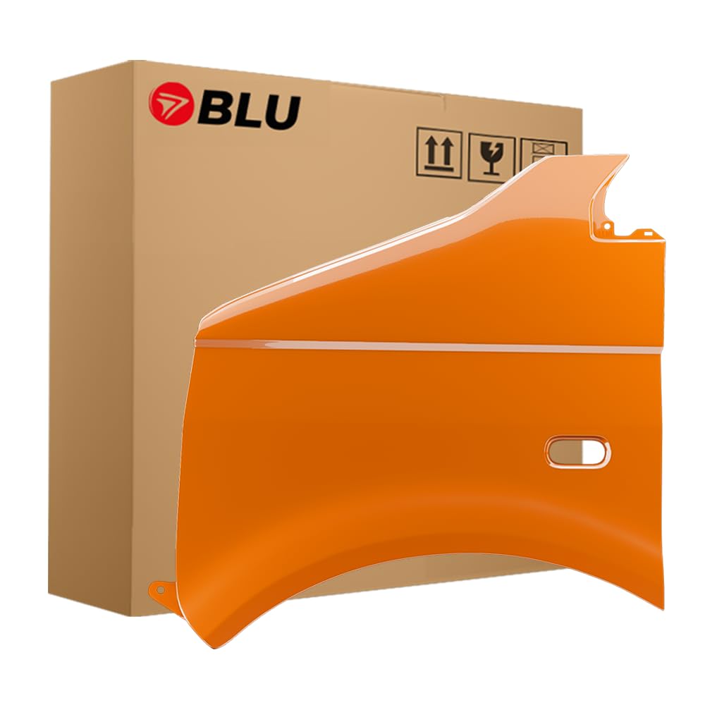 BLU Premium Kotflügel Passend für VW Volkswagen Transporter T5 / Multivan LP2C Links Orange | 2003-2015 | Vorderseite Vorne | Verzinkt & Lackiert | Einbaufertig von BLU