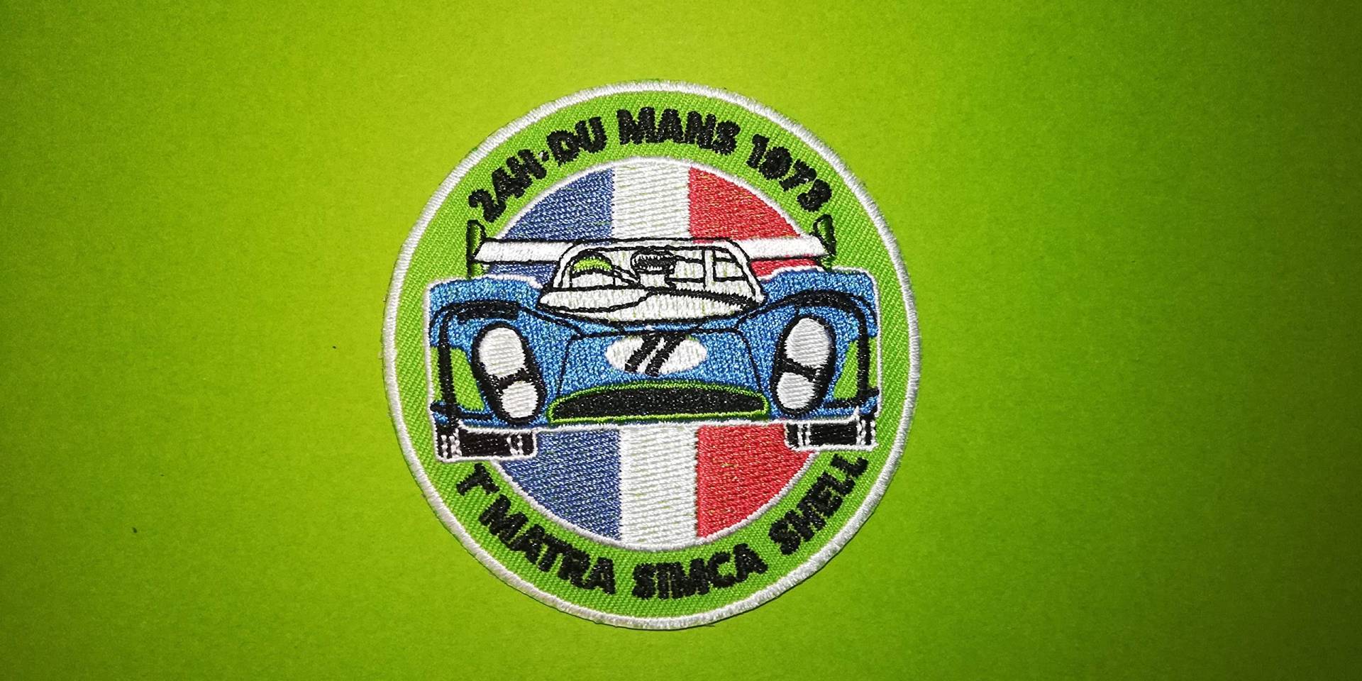 Blue Hawaii A596 Aufnäher zum Aufbügeln, 24-Stunden-Rennen von le Mans 1973 - Matra Simca Shell, 8 cm von CEEBOO