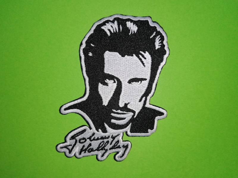 Blue Hawaii M550 Aufnäher mit Johnny Hallyday Portrait 7 x 10 cm von BLUE HAWAI