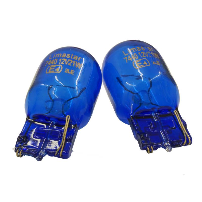 2er Set W21W Tagfahrlicht T20 12V 21W BLAU Birne Blue Kein Canbusfehler von BLUETECH