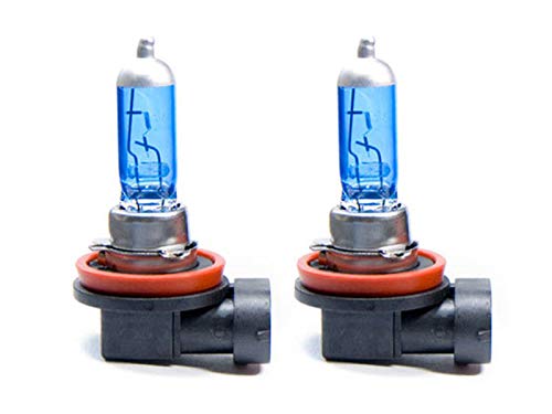 2x H16 SUPER WHITE BLUETECH® GLÜHLAMPEN 19W 7500K Xenon Optik PGK19-3 mit E Prüfzeichen von BLUETECH