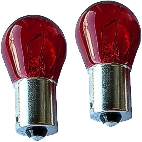 BLUETECH 2er Pack Glühlampen rot 12V 21W, rote Birnen Glühbirnen, Ba15s,2*x, 0932 von BLUETECH