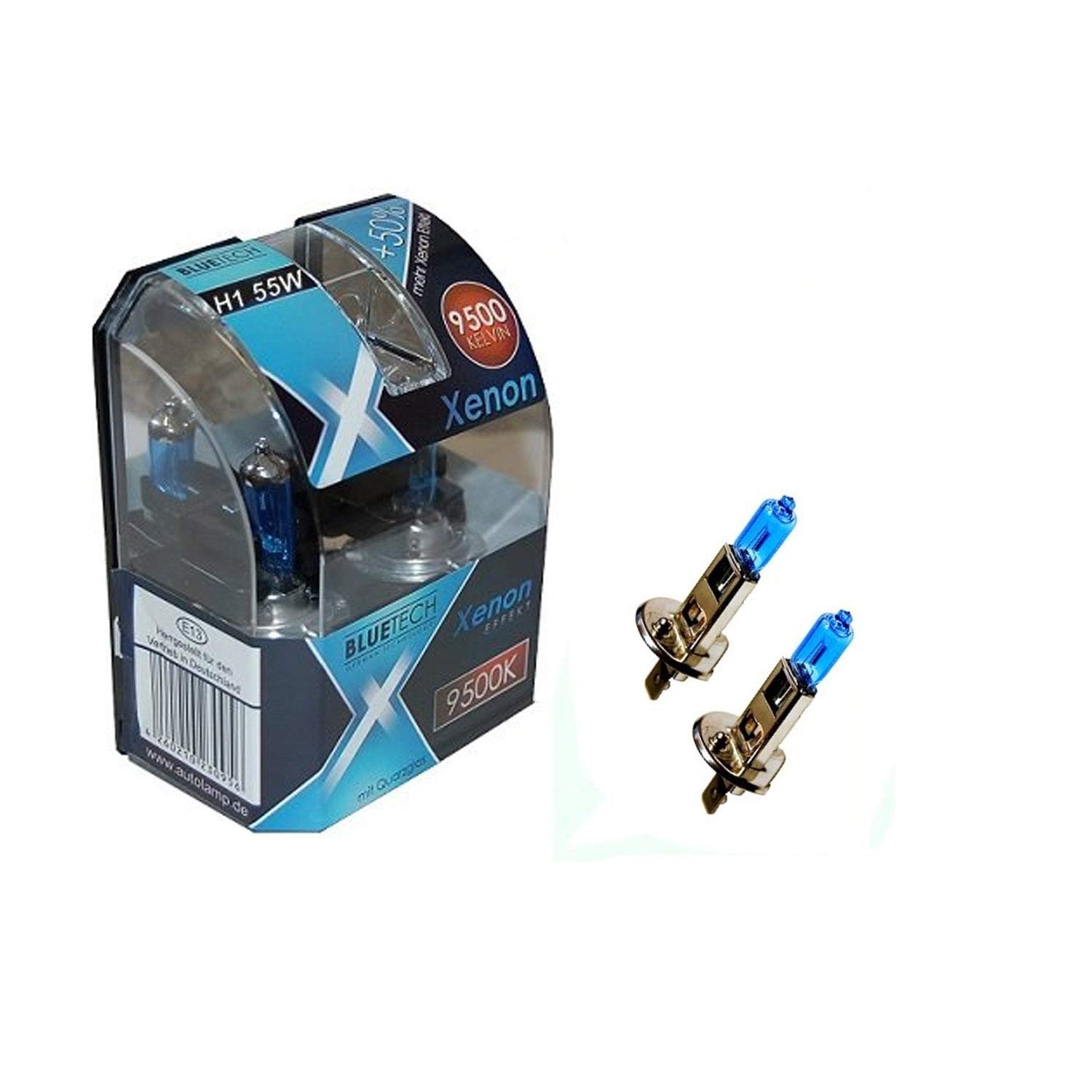 BLUETECH H1 55W 9500K Xenon Effekt 2er Set mit StVZO Zulassung BLUETECH H1 55W 9500K Xenon Effekt 2er Set mit StVZO Zulassung von BLUETECH