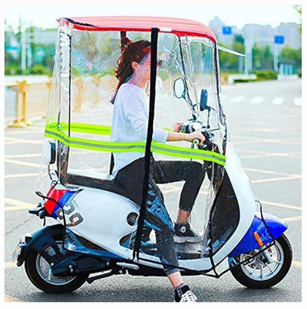 BLUEZY Regenschutz für Elektrofahrrad, Motorrad-Regenschutz, transparenter Vorhang mit Sonnenschutz und Rückspiegel für Elektromobile, Roller, Sonnenschutz, Regenschutz BLUEZY Regenschutz für Elektrofahrrad, Motorrad-Regenschutz, transparenter Vorhang mit Sonnenschutz und Rückspiegel für Elektromobile, Roller, Sonnenschutz, Regenschutz von BLUEZY