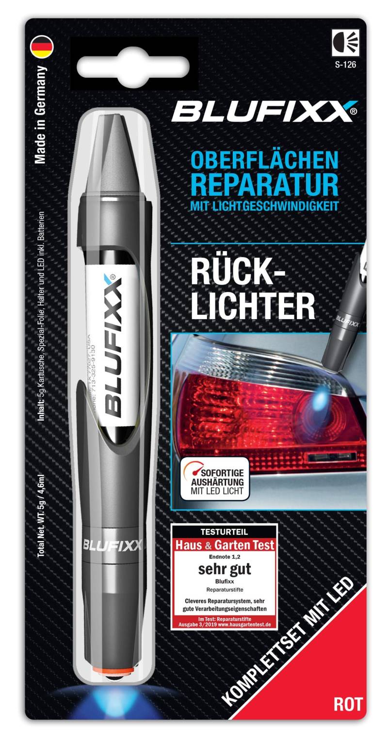 BLUFIXX Smart-Repair Spezial Set (KFZ Rücklichter) PW ROT DE von BLUFIXX