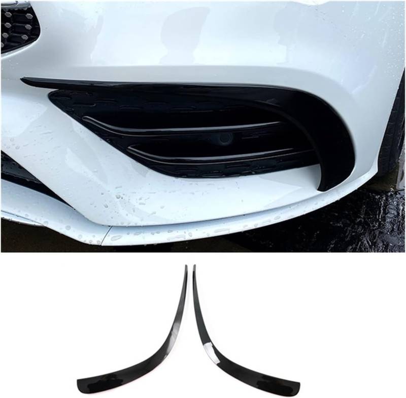 Auto Front Stoßstange Lip Diffusor Splitter Flossen Körper Kit Spoiler Diffusor Auto Tuning für Mercedes Benz CLA Class W118 C118 CLA250 CLA180 CLA200 2019-2020,B-Glossy Black von BLuvos