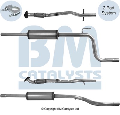 Bm Catalysts Abgasrohr [Hersteller-Nr. BM50965] für Opel, Vauxhall von BM CATALYSTS