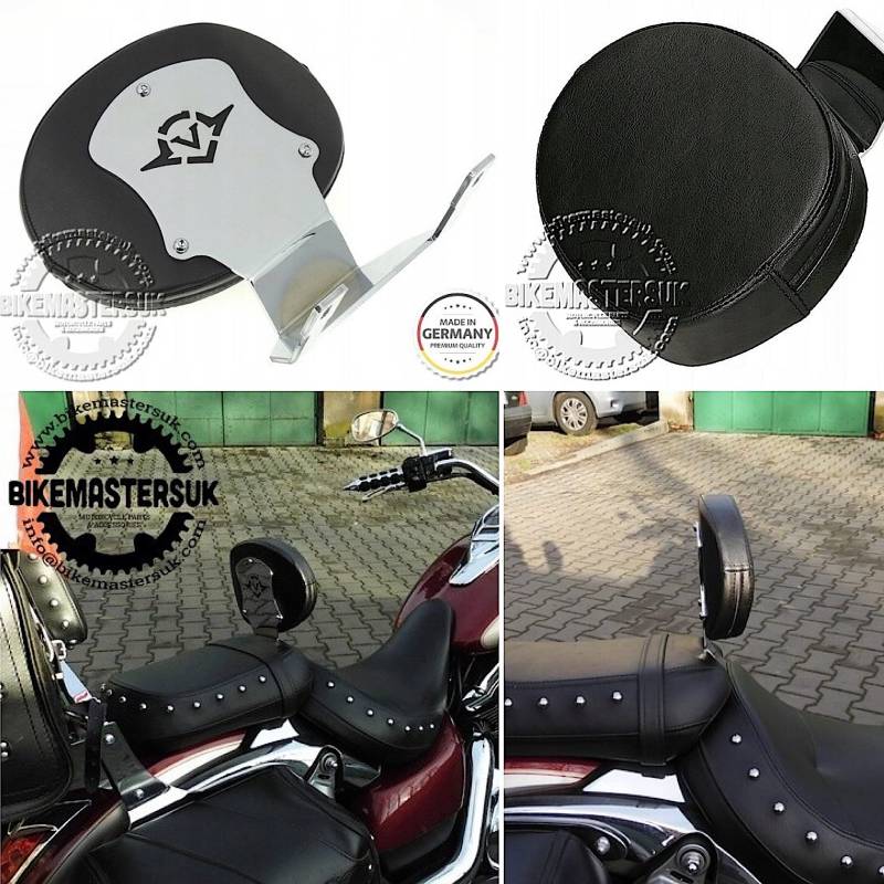 BM UK | VN1700 | Motorrad Chrome Fahrersitzlehne Komfortable Rückenlehne Sitzpolsterauflage - Kawasaki VN1700 Vulcan Classic von BM UK