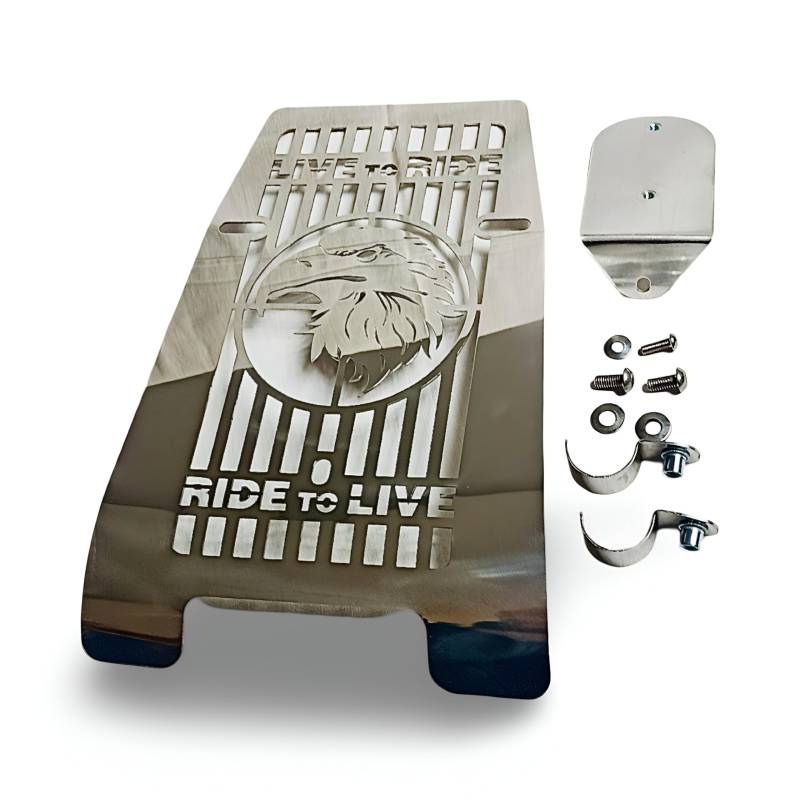 BMUK | XVS650 | Motorrad-Motorgrill-Schutzabdeckung Kühlerschutz | XVS 650 Drag Star | V Star 650 | Classic und Custom | Eagle von BM UK