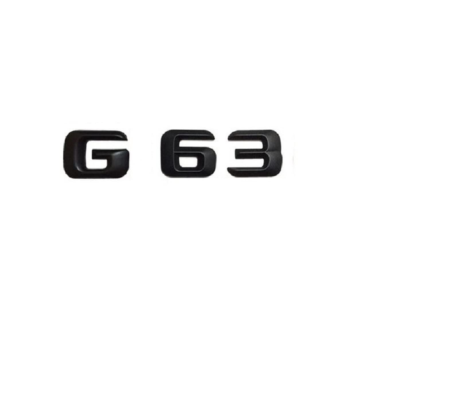 BMINO 1 Satz mattschwarzer ABS-Kofferraum-Hecknummer-Buchstaben-Wörter-Abzeichen-Emblem-Aufkleber-Aufkleber, kompatibel mit Mercedes Benz G63 AMG Logo-Aufkleber von BMINO