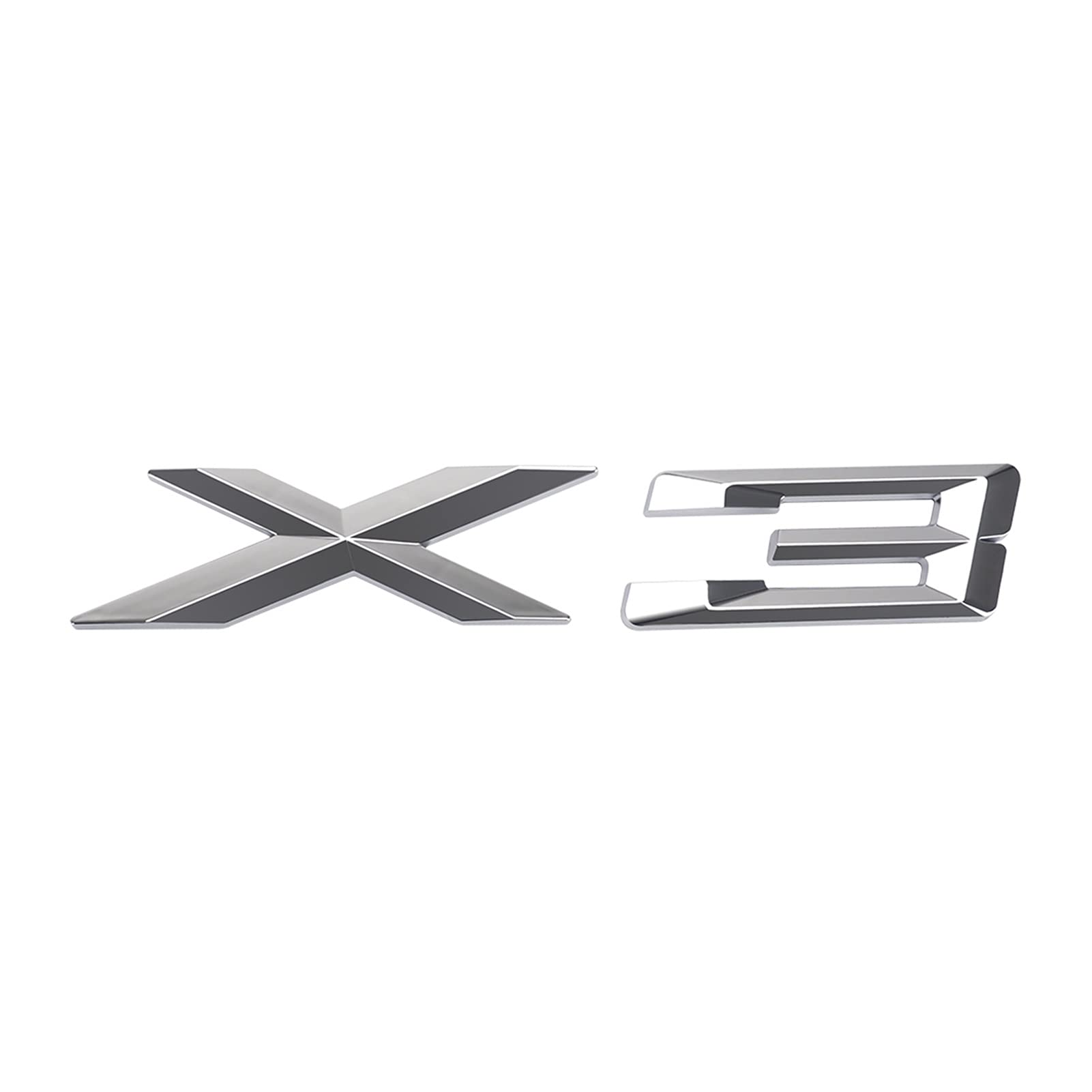 BMINO 1 Stück Chrom Silber X3 Original Mark Emblem Aufkleber kompatibel mit Kofferraum hinten Aufkleber kompatibel mit BMW X1 X3 X4 X5 X6 X-Serie E60 F10 F07 F01 E91 Logo-Aufkleber BMINO 1 Stück Chrom Silber X3 Original Mark Emblem Aufkleber kompatibel mit Kofferraum hinten Aufkleber kompatibel mit BMW X1 X3 X4 X5 X6 X-Serie E60 F10 F07 F01 E91 Logo-Aufkleber von BMINO