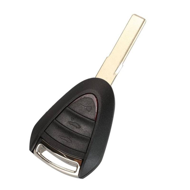 BMINO 3 Tasten Remote Auto Key Shell Cover Key Case Ersatz for ungeschnittener Klinge kompatibel for Porsche 911 997 Kompatibel for Boxster 987 kompatibel for dem Cayman kompatibel Schlüsselgehäuse von BMINO
