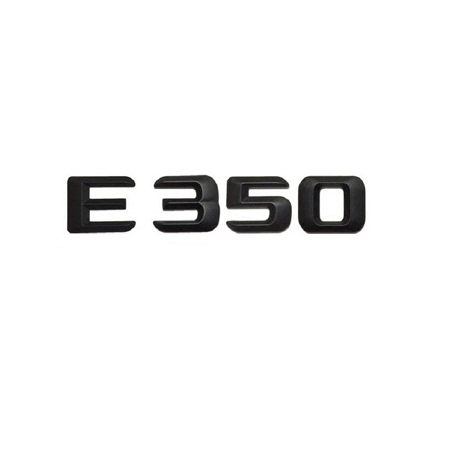 BMINO ABS Mattschwarz E 350" Auto-Kofferraum-hintere Buchstaben-Wort-Abzeichen-Emblem-Buchstaben-Aufkleber-Aufkleber, kompatibel mit Mercedes Benz E-Klasse E350 Logo-Aufkleber von BMINO