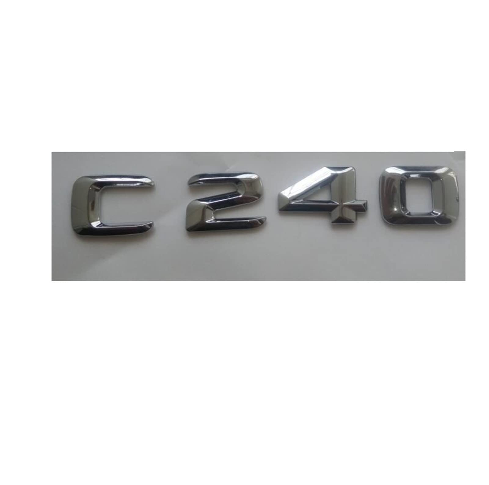 BMINO Chrom 3D ABS Kunststoff Kofferraum Hinten Buchstaben Abzeichen Emblem Aufkleber Aufkleber Kompatibel mit Mercedes Benz C Klasse C240 Logo-Aufkleber BMINO Chrom 3D ABS Kunststoff Kofferraum Hinten Buchstaben Abzeichen Emblem Aufkleber Aufkleber Kompatibel mit Mercedes Benz C Klasse C240 Logo-Aufkleber von BMINO