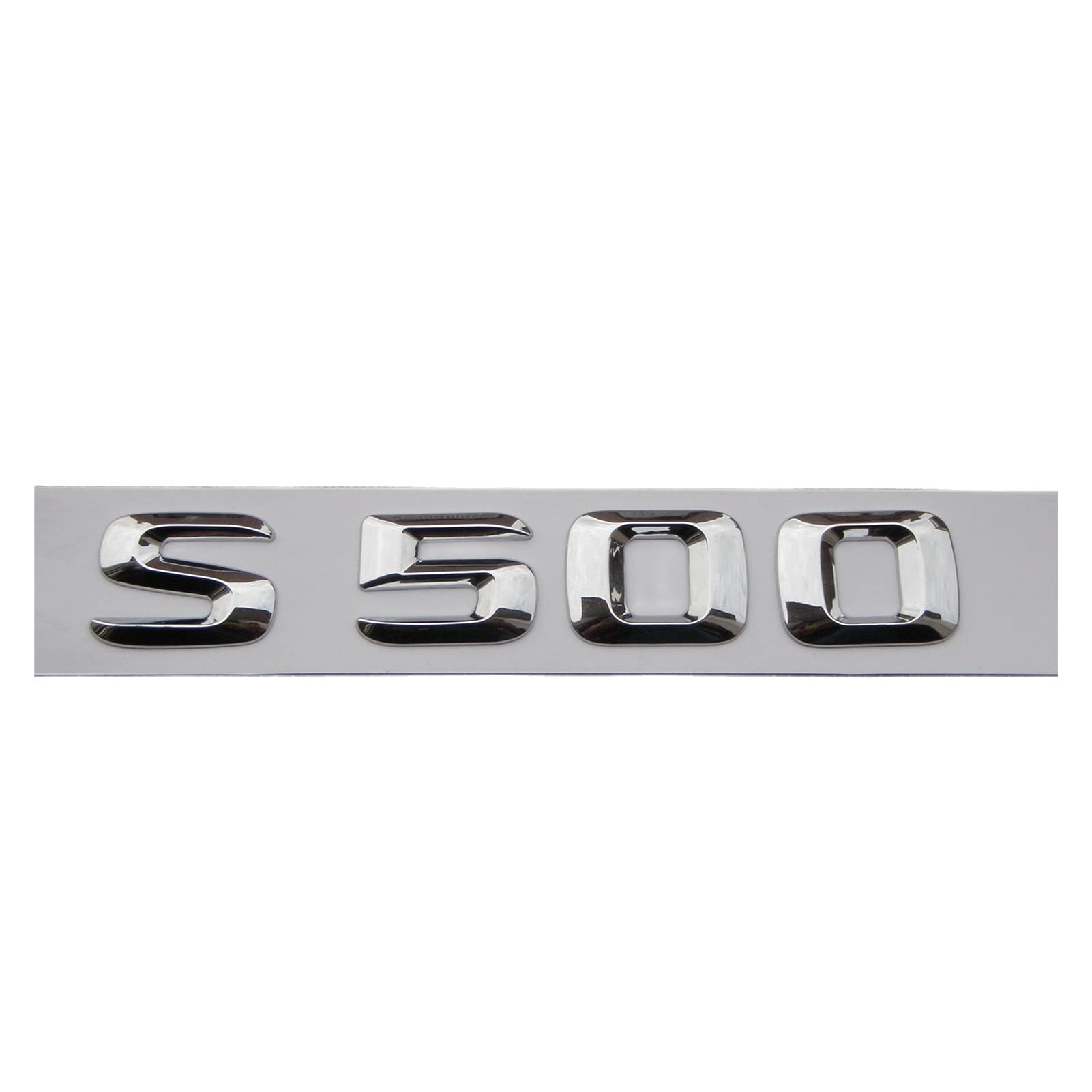 BMINO Chrom 3D ABS Kunststoff Kofferraum Hinten Buchstaben Abzeichen Emblem Aufkleber Aufkleber Kompatibel mit Mercedes Benz S Klasse S500 Logo-Aufkleber von BMINO