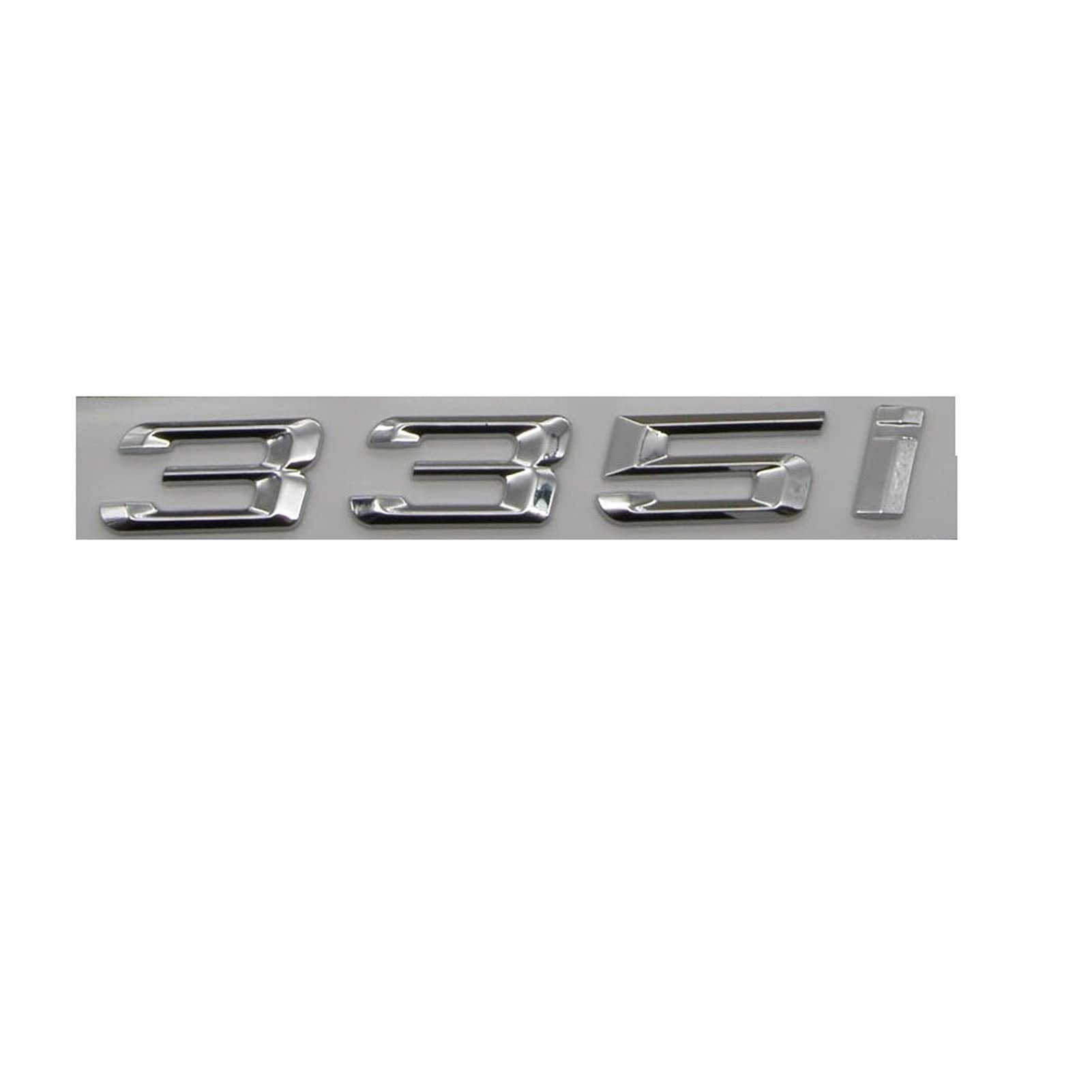BMINO Chrom glänzend Silber ABS Zahl Buchstaben Wort Auto Kofferraum Abzeichen Emblem Buchstabe Aufkleber Aufkleber kompatibel mit BMW 3er Serie 335i Logo-Aufkleber von BMINO