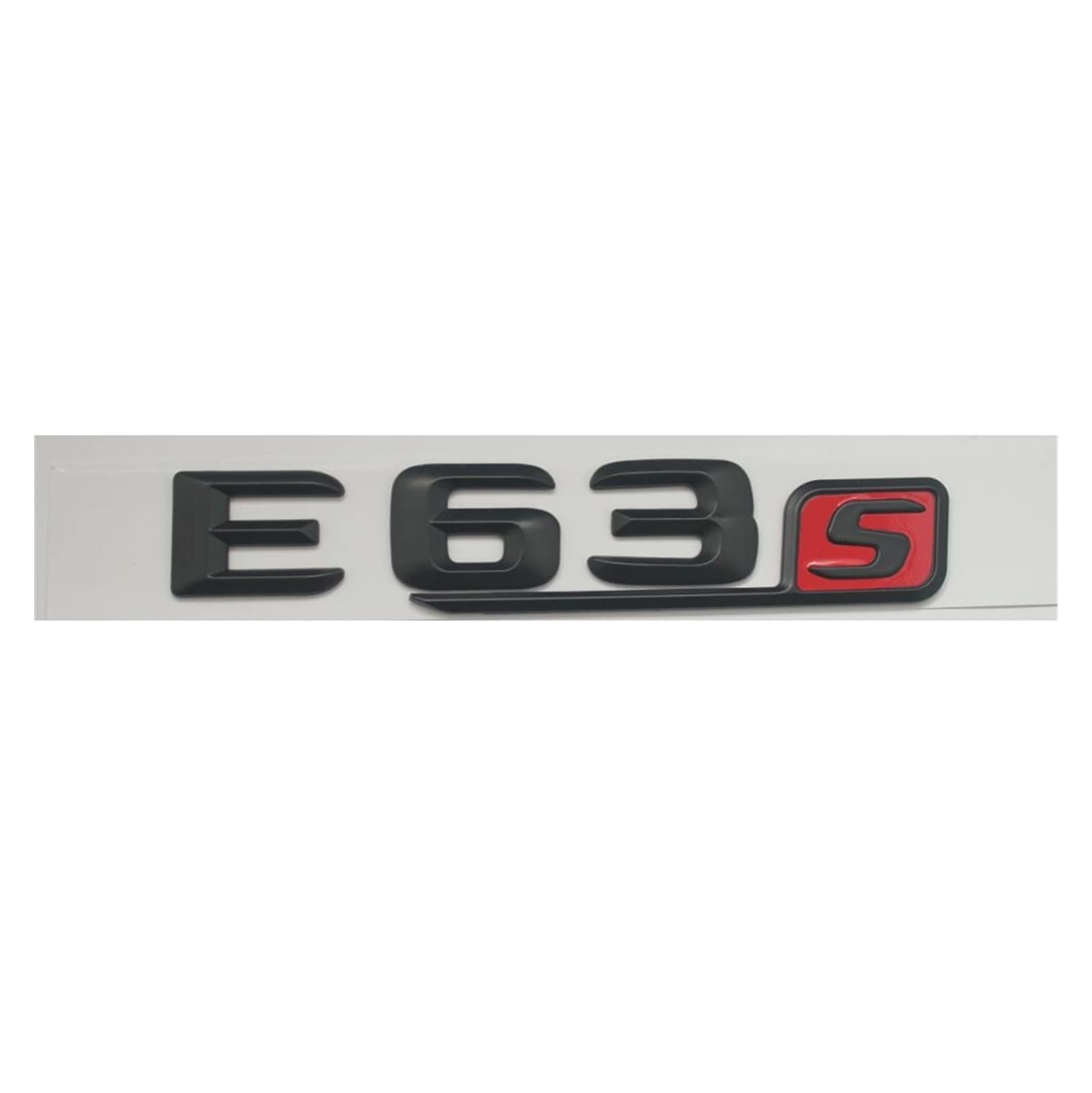 BMINO Matt schwarz rot 3D E63s Auto Kofferraum hintere Buchstaben Number Badge Emblem Emblem Aufkleber Kompatibel for Mercedes Benz AMG E. Klasse E63 S AMG. Logo-Aufkleber von BMINO