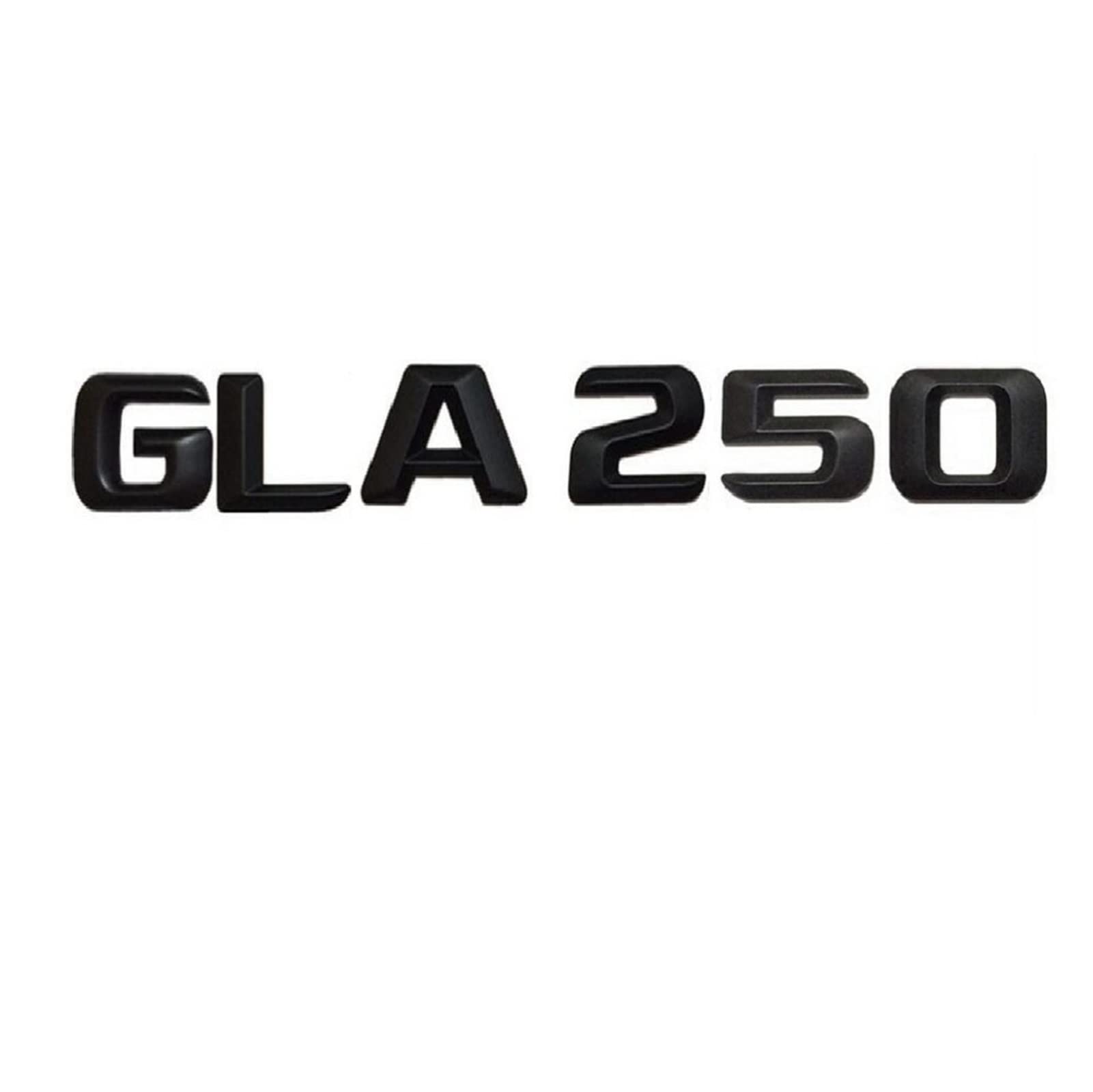 BMINO Mattschwarz ABS GLA 250" Auto-Kofferraum-Hinterbuchstaben Wörter Number-Abzeichen Emblem Aufkleber Aufkleber Kompatibel for Mercedes Benz Glasig Klasse GLA250. Logo-Aufkleber von BMINO