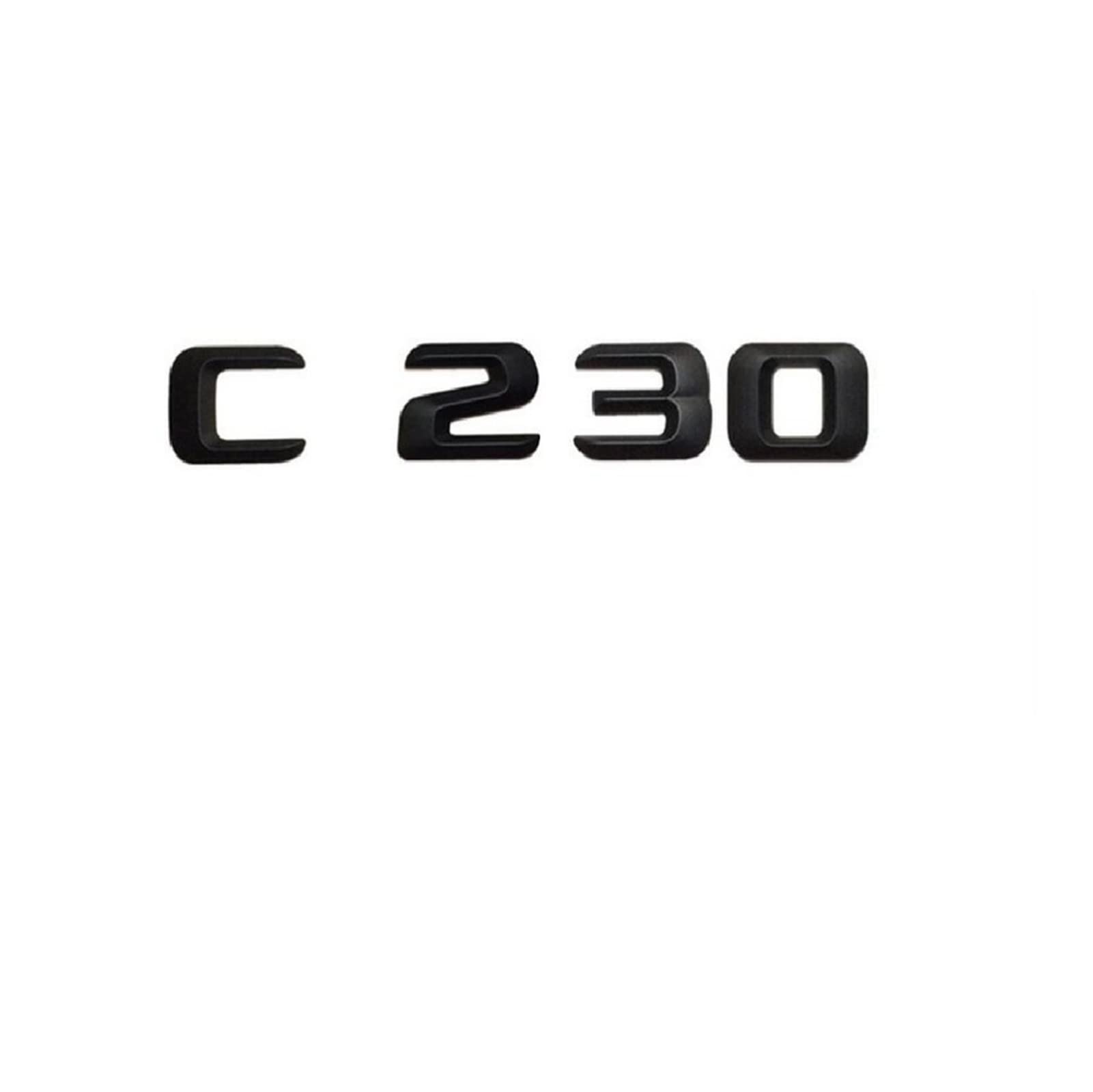 BMINO Mattschwarz C 230" Auto-Kofferraum hinten Buchstaben Worte Nummer Abzeichen Emblem Aufkleber Aufkleber kompatibel mit Mercedes Benz C-Klasse C230 Logo-Aufkleber BMINO Mattschwarz C 230" Auto-Kofferraum hinten Buchstaben Worte Nummer Abzeichen Emblem Aufkleber Aufkleber kompatibel mit Mercedes Benz C-Klasse C230 Logo-Aufkleber von BMINO