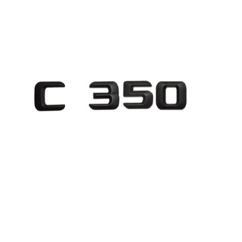 BMINO Mattschwarz C 350" Kofferraum hinten Buchstaben Wörter Zahlen Abzeichen Emblem Aufkleber Aufkleber kompatibel mit Mercedes Benz C-Klasse C350 Logo-Aufkleber von BMINO