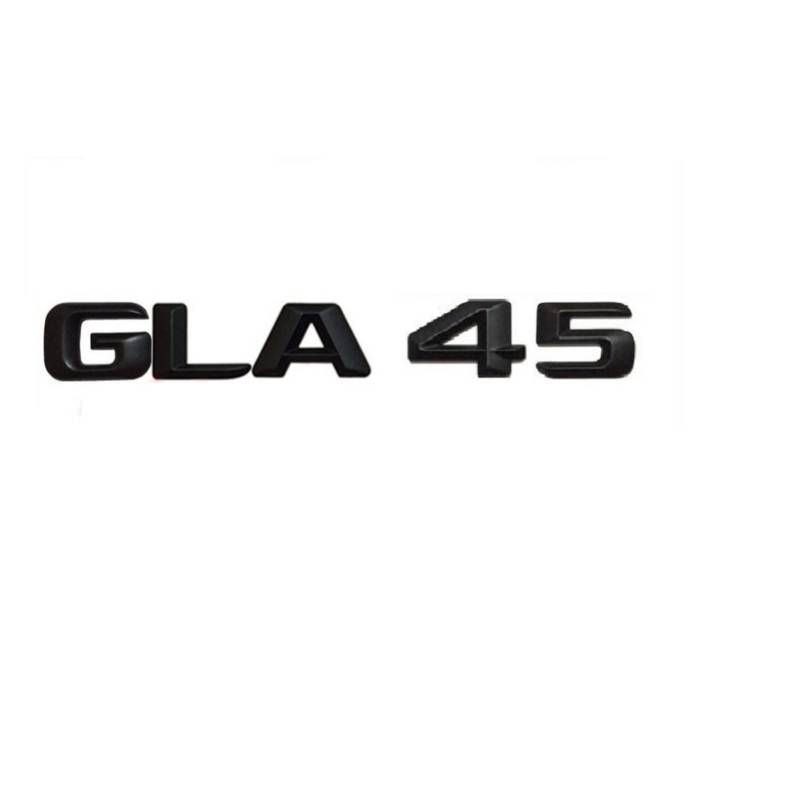 BMINO Mattschwarz GLA 45" Kofferraum-hintere Buchstaben, Wort-Abzeichen, Emblem, Buchstaben-Aufkleber, kompatibel mit Mercedes Benz AMG GLA-Klasse GLA45 AMG Logo-Aufkleber von BMINO