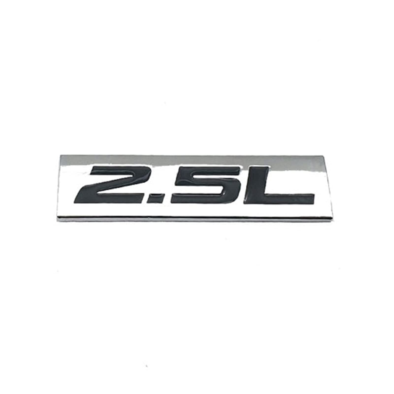 BMINO Metallauto Styling 2.5L Abzeichen Kofferraum Seite Turbo Emblem 3D Aufkleber Aufkleber Autozubehör Logo-Aufkleber (Color : Silver with B) von BMINO