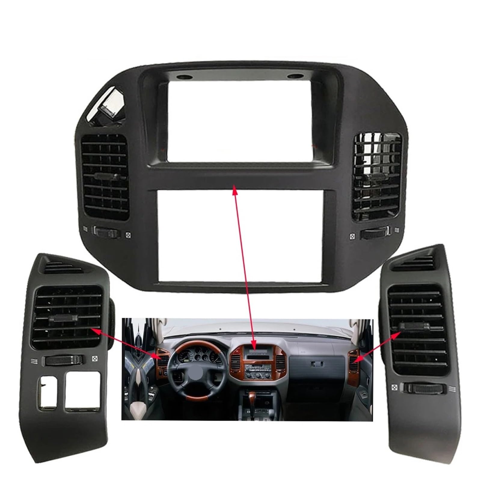 A/C Air Vent Outlet Air-conditioning Installation Compatible For Mitsubishi Pajero V73 V75 V77 Montero Interior Accessories(1 set Assy) von BMKUUOSJ