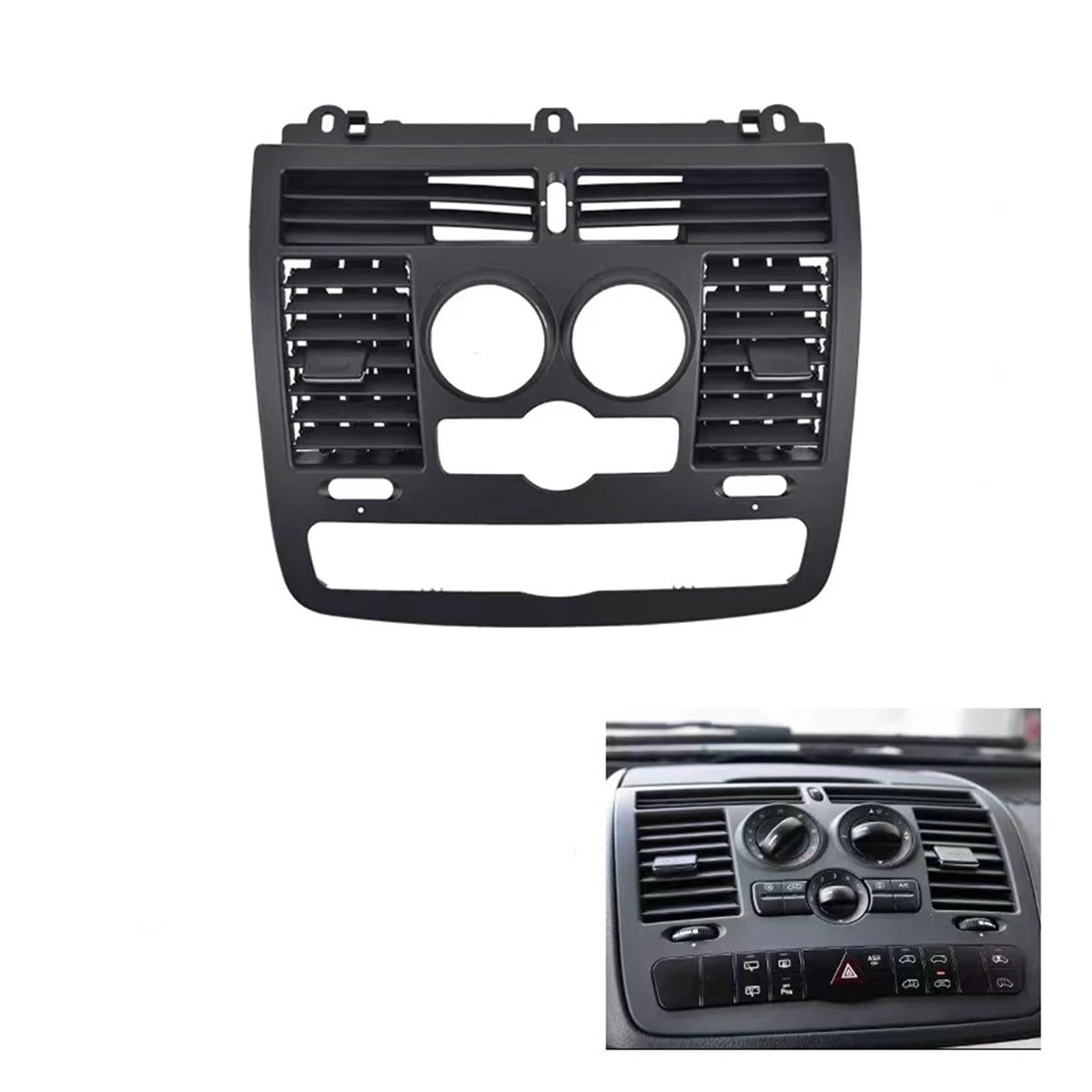 Car AC Vent Grille Left Right Central Air Vent Outlet Cover Panel Compatible For Mercedes Benz Vito Viano W636 W639 2004-2015(Central Model A) von BMKUUOSJ