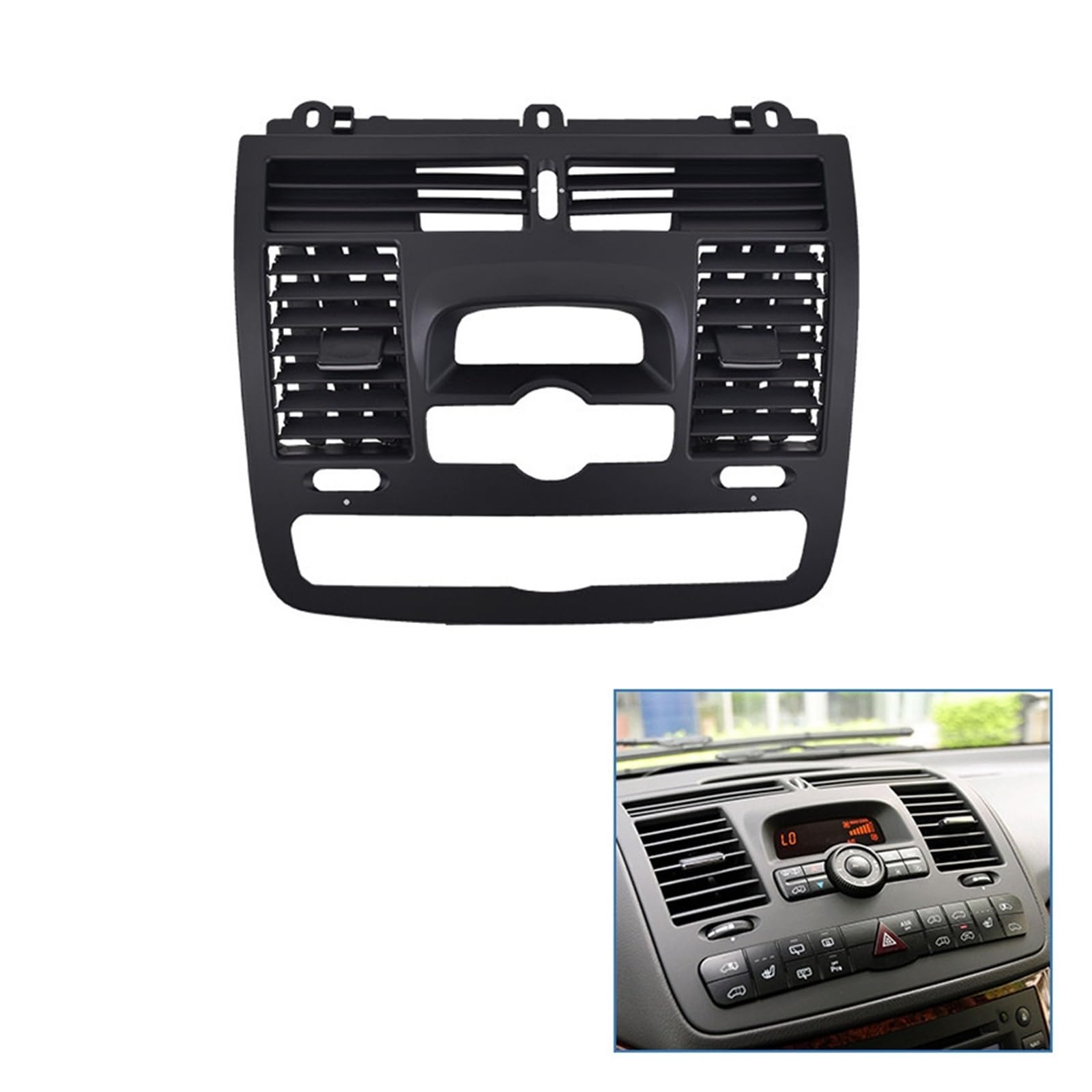 Car AC Vent Grille Left Right Central Air Vent Outlet Cover Panel Compatible For Mercedes Benz Vito Viano W636 W639 2004-2015(Central Model B) von BMKUUOSJ