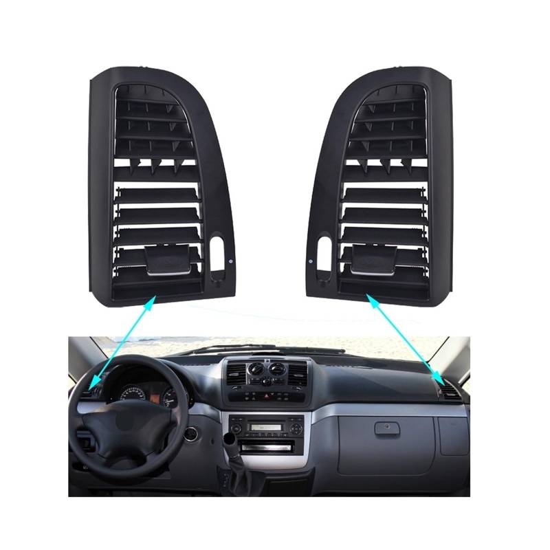 Car AC Vent Grille Left Right Central Air Vent Outlet Cover Panel Compatible For Mercedes Benz Vito Viano W636 W639 2004-2015(Left and Right) von BMKUUOSJ