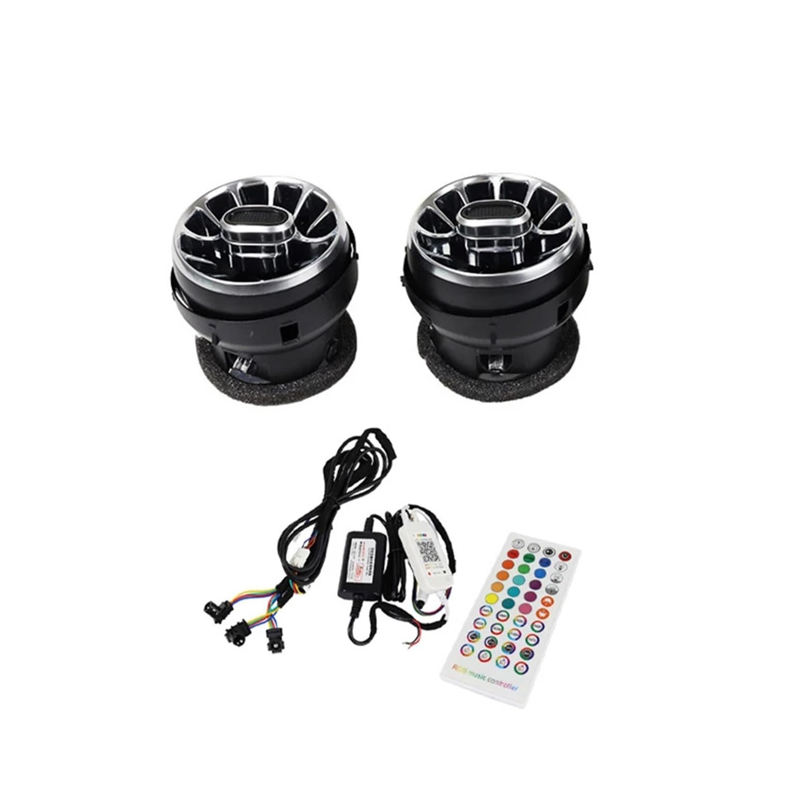 Car LED Dashboard Air Conditioning Air Outlet Vents Ambient Light Compatible For Ford Mustang 2015-2021(2PCS) von BMKUUOSJ
