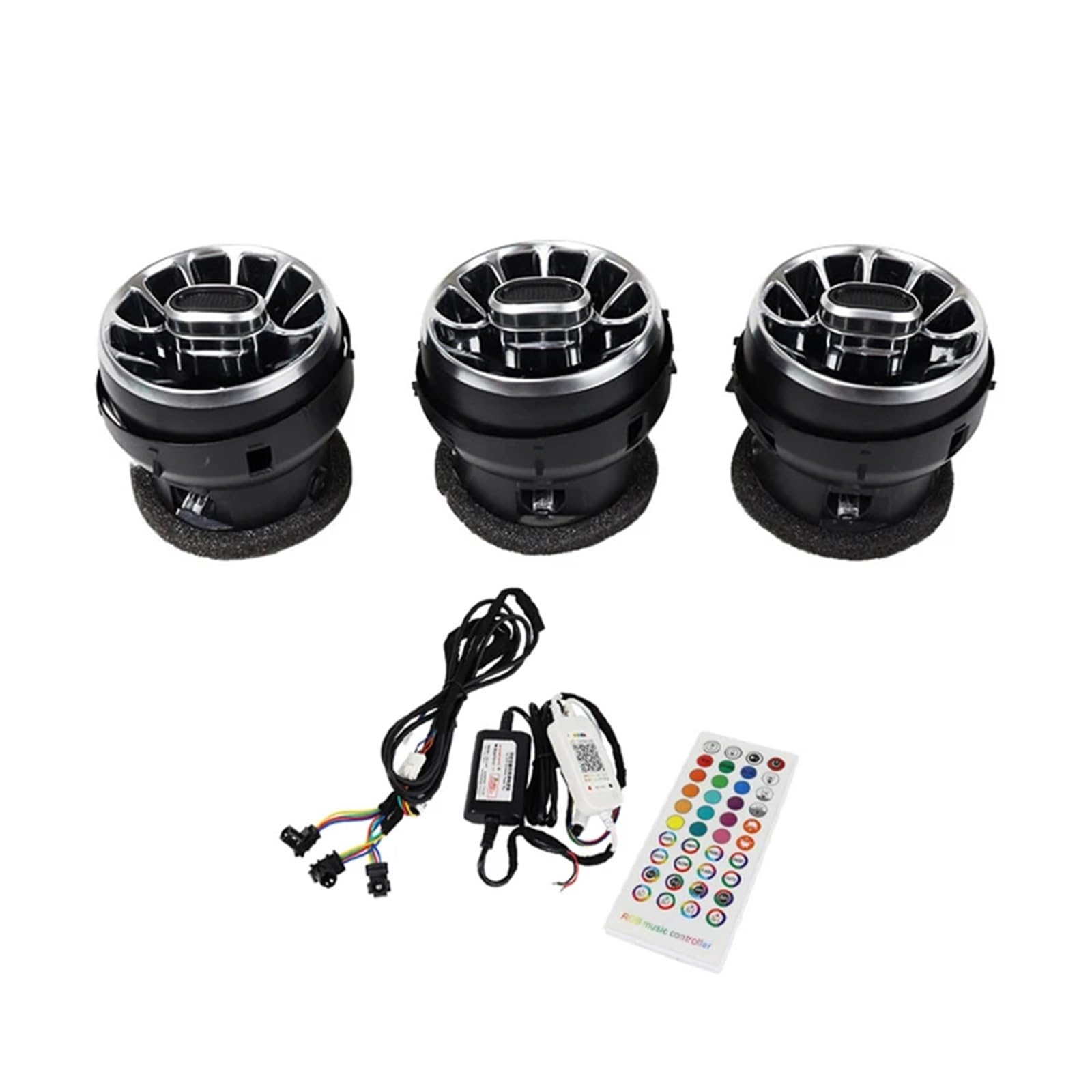 Car LED Dashboard Air Conditioning Air Outlet Vents Ambient Light Compatible For Ford Mustang 2015-2021(3PCS) von BMKUUOSJ