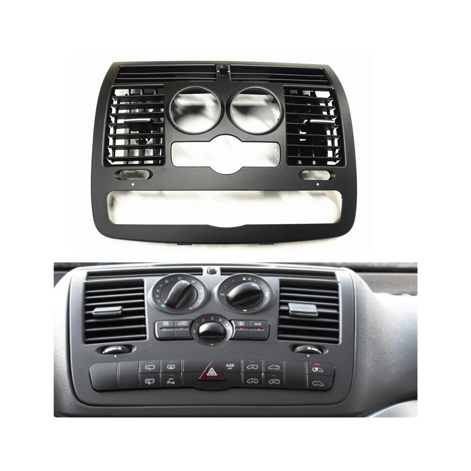Center Console Dashboard A/C Conditionging Air Vent Outlet Panel Frame Grille Cover Compatible For Mercedes Benz Viano W636 W639 2004-2015(Base Versions) von BMKUUOSJ