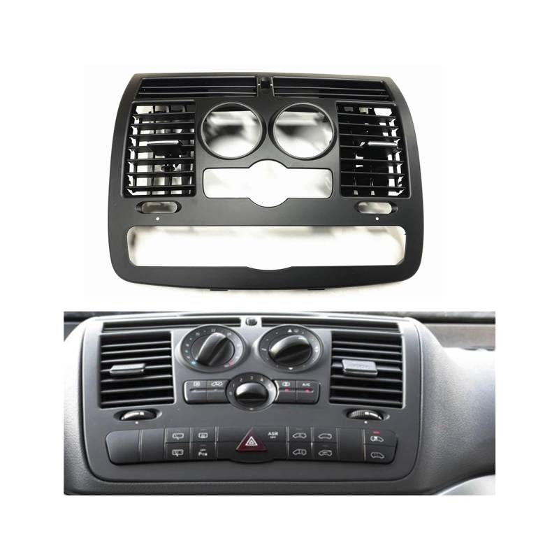 Center Console Dashboard A/C Conditionging Air Vent Outlet Panel Frame Grille Cover Compatible For Mercedes Benz Viano W636 W639 2004-2015(Base Versions) von BMKUUOSJ