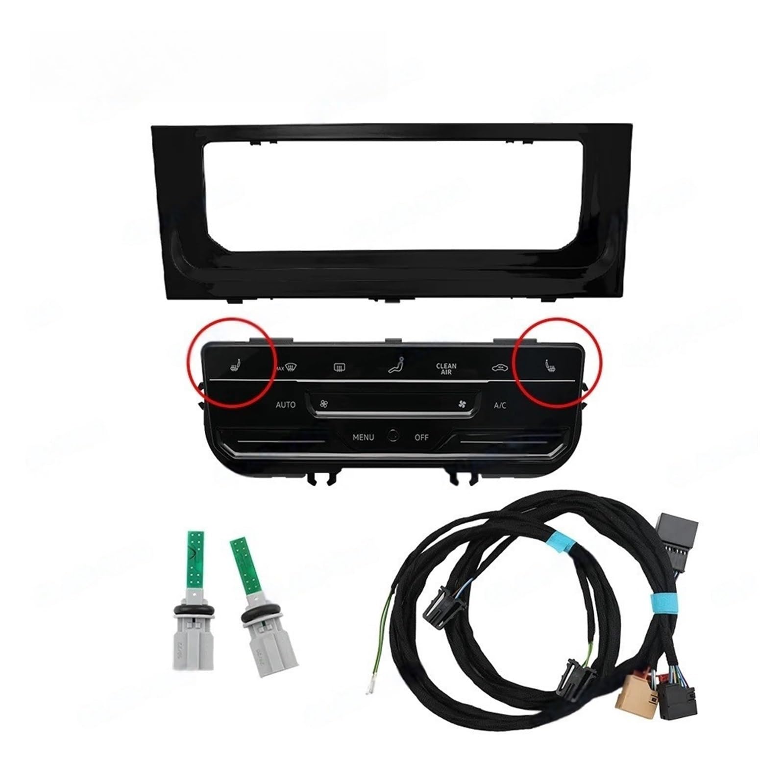 Compatible For VW Golf MK7 MK7.5 Golf 7 7.5 Golf R LCD Touch Screen Automatic Air Conditioning Panel With Seat Heating(Seat Heating Set 2) von BMKUUOSJ