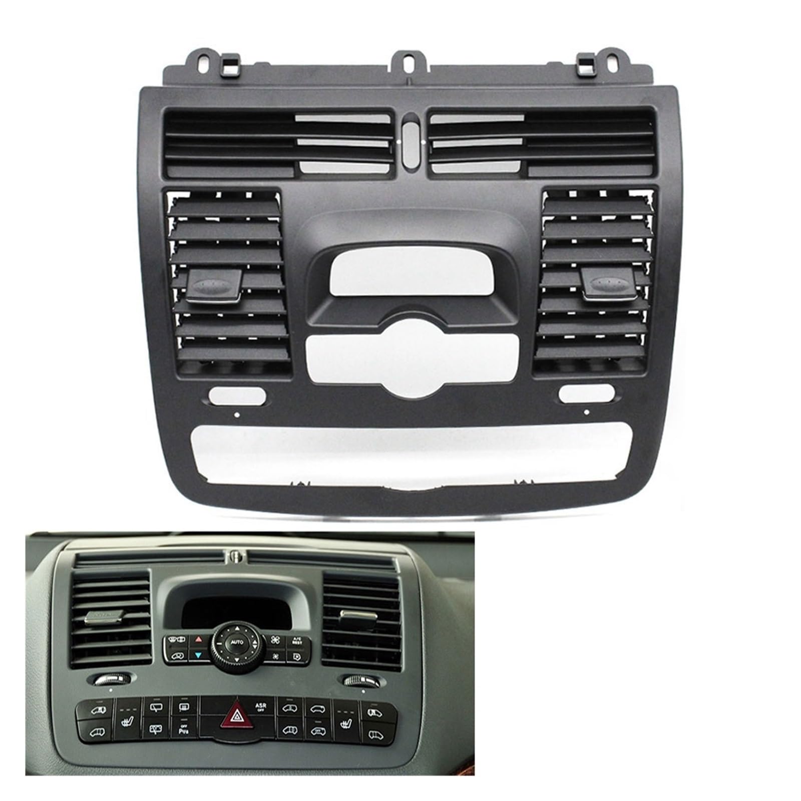 Dash Center Air Vent Outer Cover Left Right AC Vent Panel Compatible For Benz Vito Viano W636 W639 2004 2005 2006 2007 2008 2009 2010-2015(Middle Model B) von BMKUUOSJ