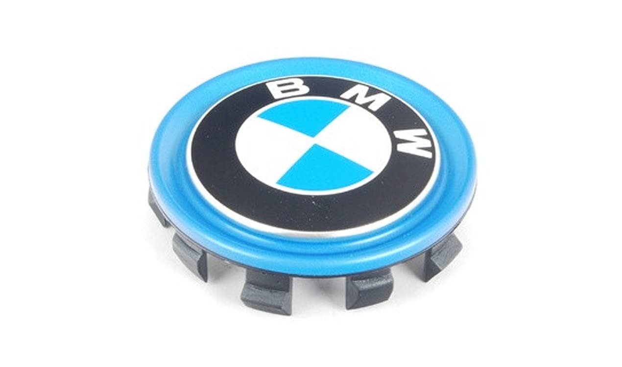 Original BMW Nabenabdeckung Nabendeckel Mittellochdeckel mit blauem Ring von BMW