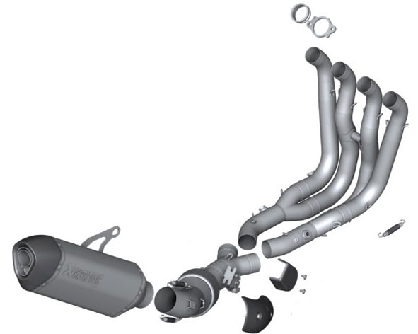 BMW Akrapovic Abgasanlage Race ohne Anbaumaterialien S1000R (K47) von BMW