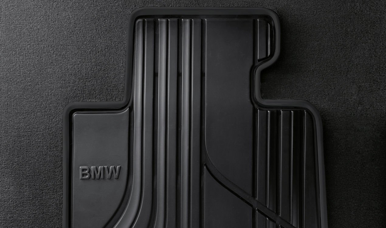 BMW Basic Line Allwetter-Fußmatten F30, F31, F34 3er F80 M3, F32, F33, F36 4er-Serie, F82, F83 M4 Basic Line, Rear (4 Series Convertible Only) Schwarz 51-47-2-350-421 von BMW