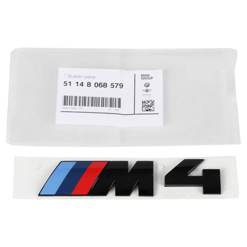 BMW Echtes Metall Emblem Schwarz für Auto, F82-Coupe-M4-(2015-16), F83-Convertible-M4-(2015-15), 81309031 von BMW