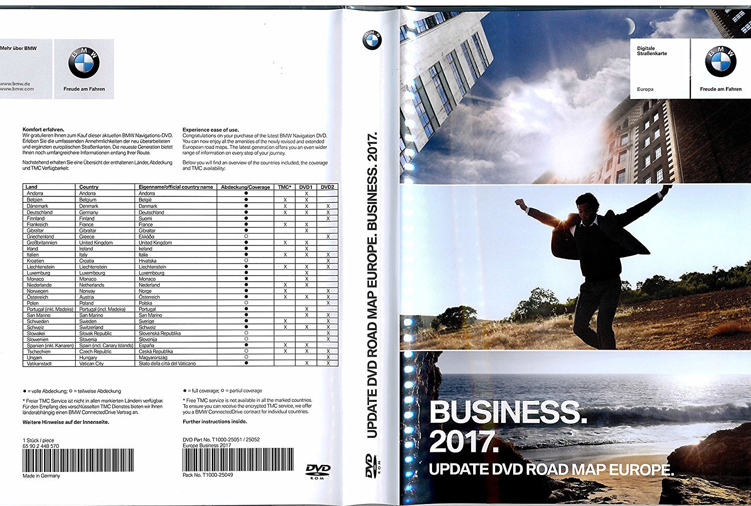 BMW Navi DVD 2017 Europa Business Map 3er E90 E91 1er E81 E84 E60 E61 SA606 Teile Nr. 65902448570 von BMW