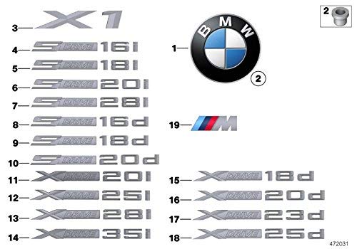 Original BMW Schriftzug Emblem X1 E84 51147362539 von BMW