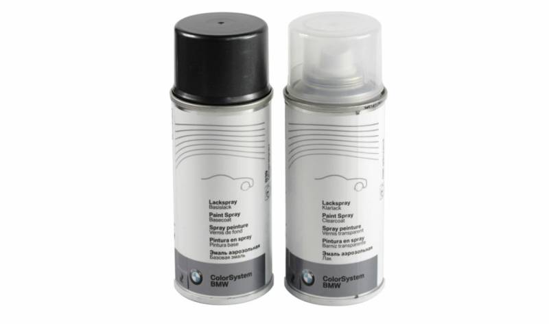 BMW Originalfarbtöne Lackspray-Sets in Felgenfarbe mit Klarlack 2X 150 ml Ausbesserungslack (Mineralgrau met. B39) von BMW